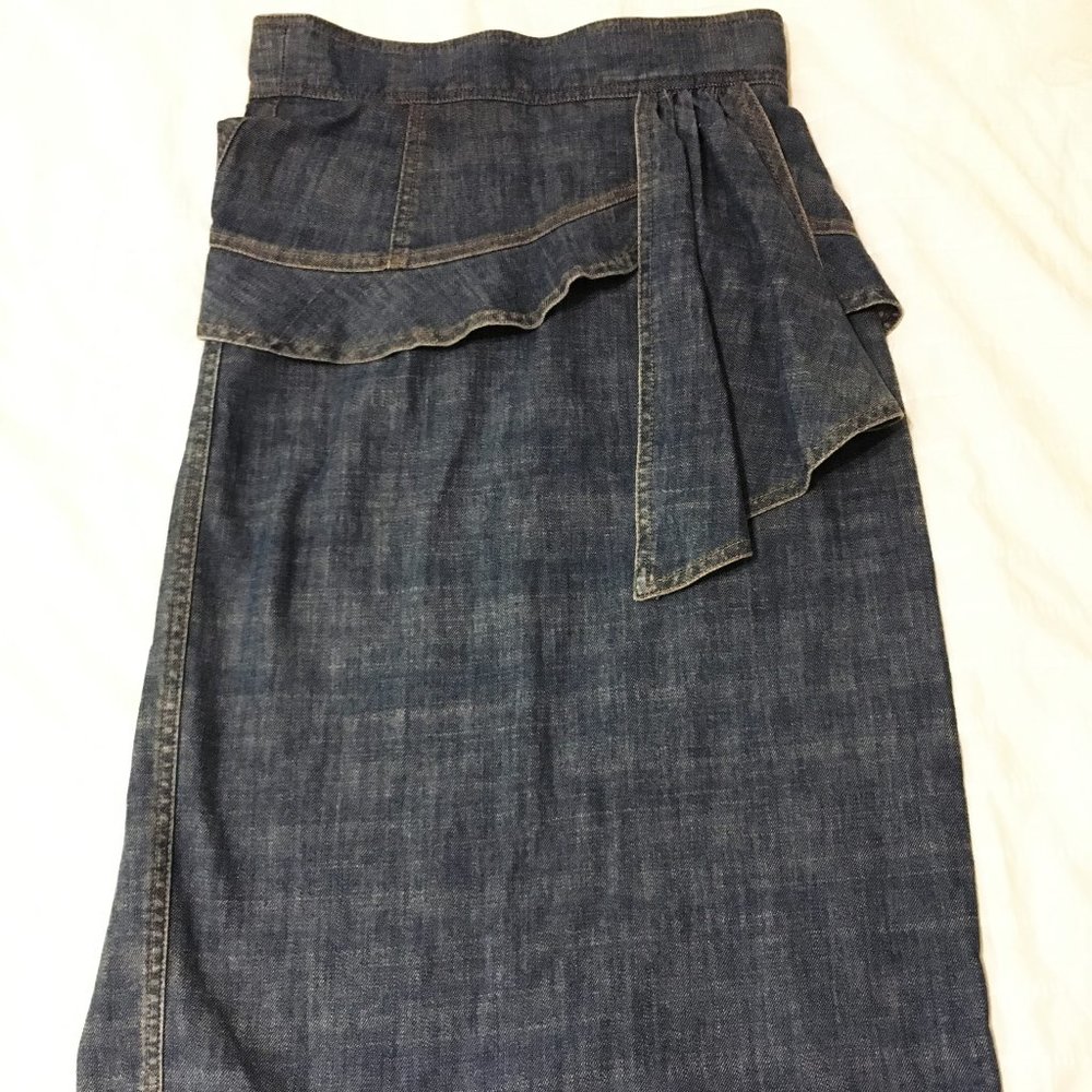 Nanette Lepore denim pencil skirt S Anthropologie